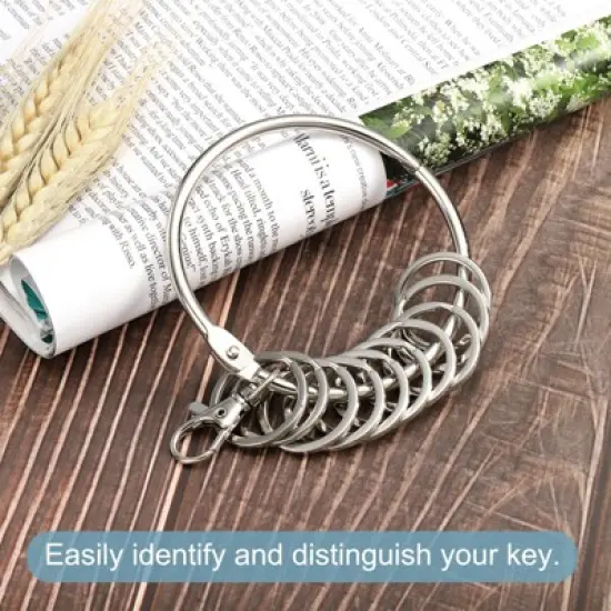 Unique Bargains Key Organizer Keychain Key Management Holder with Keys Rings for Office image {4}