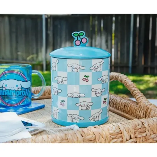 Silver Buffalo Sanrio Cinnamoroll Cherry Ceramic Snack Jar | Holds 64 Ounces image {3}