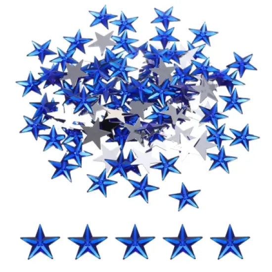 Unique Bargains Acrylic Flat Back Star DIY Decor Jewelry Rhinestone 100 Pcs image {9}