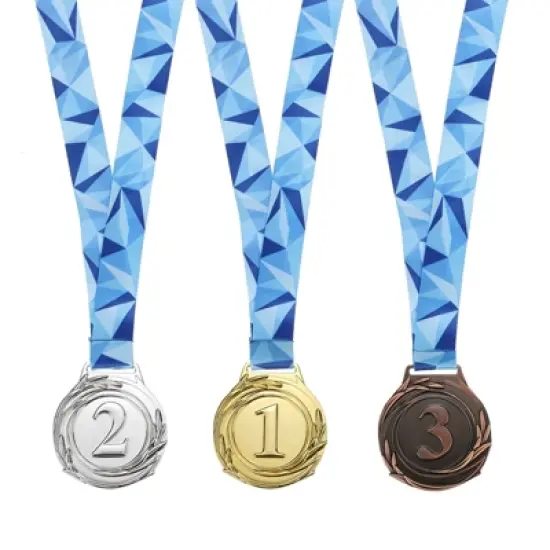 Unique Bargains Zinc Alloy Corrosion-Resistant Oxidation-Resistant Durable Award Medals Gold Silver Bronze 6 Pcs image {2}
