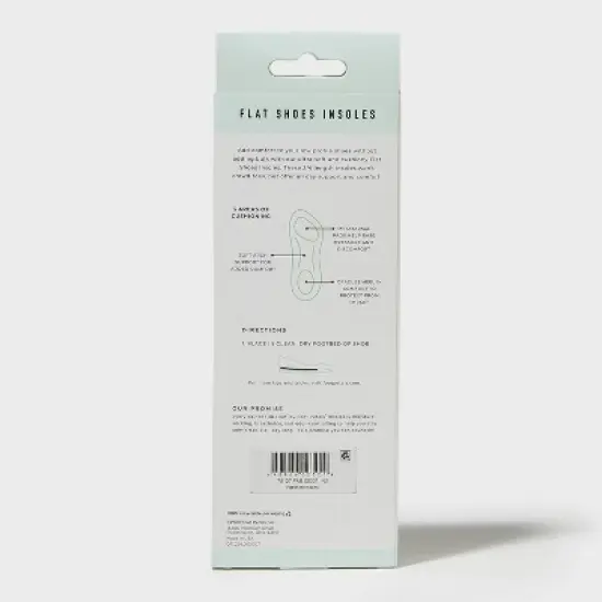 Fab Feet Women's by Foot Petals Flat Shoe Cushion Insoles Black One Size - Size (6-10) image {4}