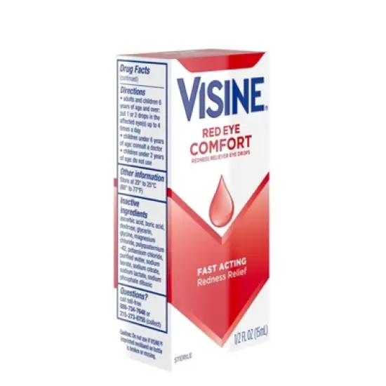 Visine Redness Relief Original Sterile Tetrahydrozoline HCl Eye Drops - 0.65 fl oz image {2}