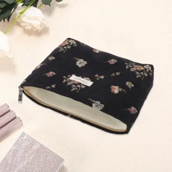 Unique Bargains Vintage Floral Makeup Bag 1 Pc image {2}