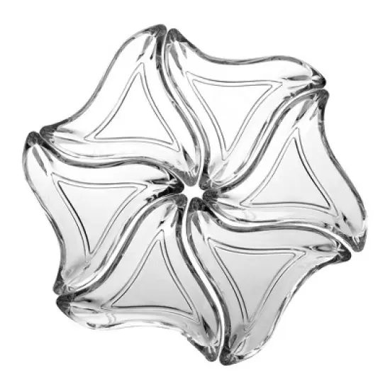 Slickblue Cristalline Interlocking Mini Glass Dish Set of 6 &ndash; Tapas & Appetizer Serving Dishes, Triangle/Diamond Design image {11}