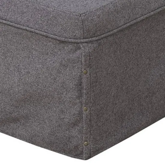 Designs4Comfort Folding Bed Ottoman Soft Gray Fabric - Breighton Home: Multi-Functional Sleeper, No Assembly Required image {7}