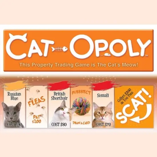Late for the Sky: CAT-Opoly Monopoly Board Game image {1}