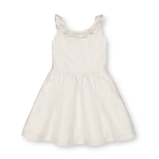 Hope & Henry Girl's Organic Cotton Ruffle Collar Low Back Dress, Infant image {6}