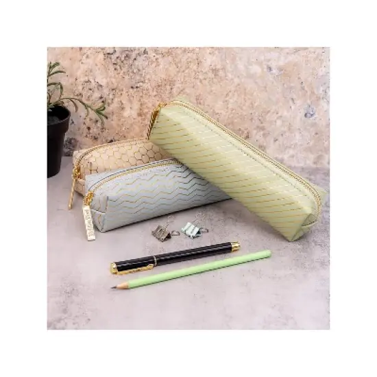 Pukka Pad Haze Faux Leather Zipper Pencil Case Blue (9981(BE)-HZE) image {5}