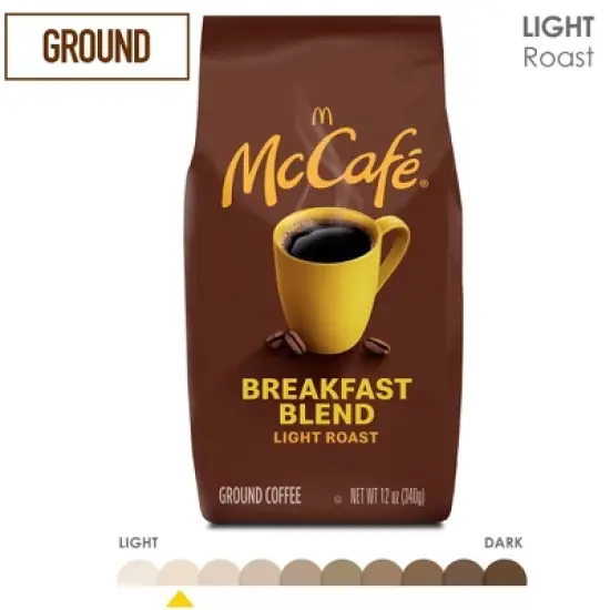 McCafe Breakfast Blend, Medium Roast, Ground Coffee, 12 oz, Pack of 2 image {2}