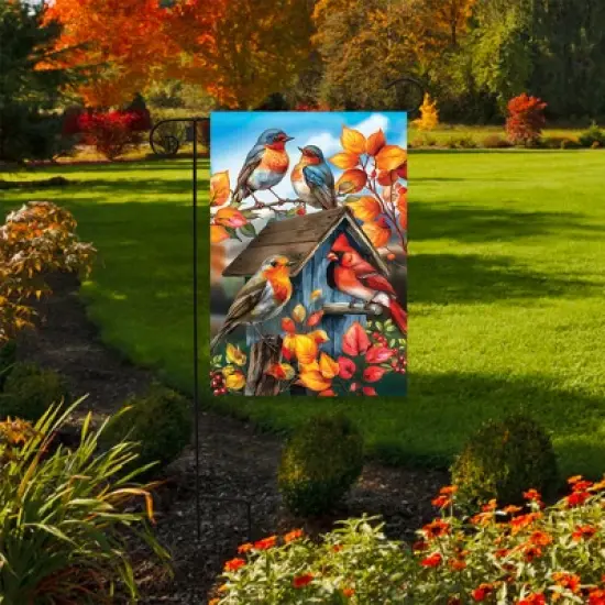 Briarwood Lane Fall Double Sided Garden Flag 12x18 For Outdoor Fall Birds For Fall Garden Flag Flags For Outside image {3}