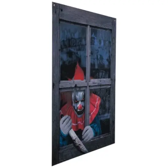 Northlight Creepy Clown Scary Window Halloween Decoration - 47" image {3}