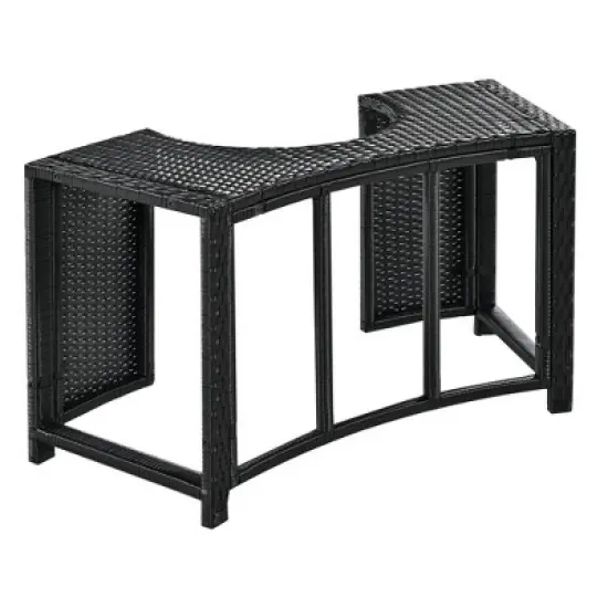 21.6"H Outdoor Spa Frame Patio Set with Storage Spaces and Mini Sofa, Beige/Gray, 4A -ModernLuxe image {13}