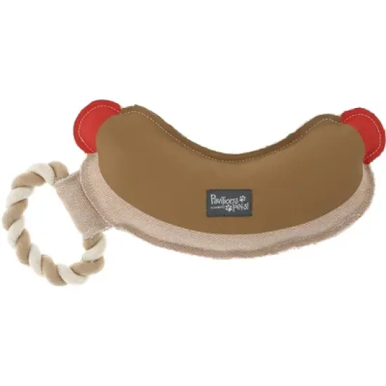Pavilion Gift Company - Hot Dog - 12.75" Canvas Dog Toy on Rope - Pet Toy image {4}