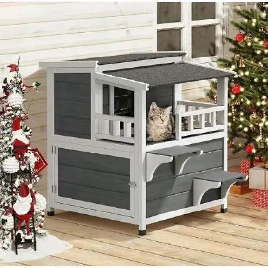 QuestaPack Outdoor Cat House Insulated, with All-Round Foam image {7}