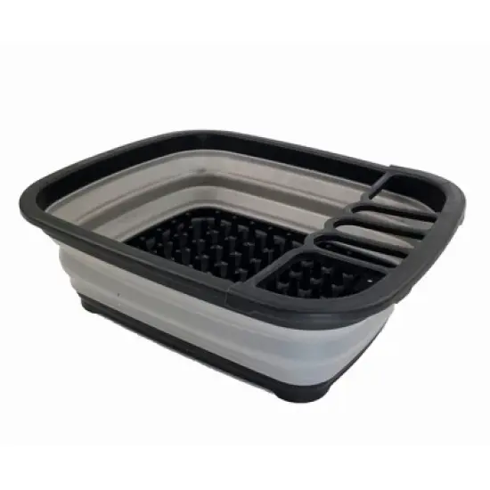 SAMMART 8L (2.11Gallons) Collapsible Plastic Dish Drainer - Foldable Drying Rack image {15}