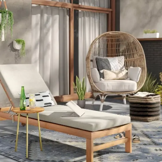 7'x10' Tapestry Rectangular Woven Outdoor Area Rug Gray - Opalhouse&trade; image {1}