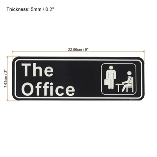 Unique Bargains Smooth Self-Adhesive Decor Home Business the Office Sign image {1}