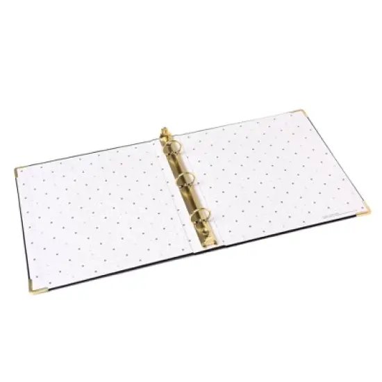 Russell+Hazel Vegan Leather Mini 3 Ring Binder Black image {4}