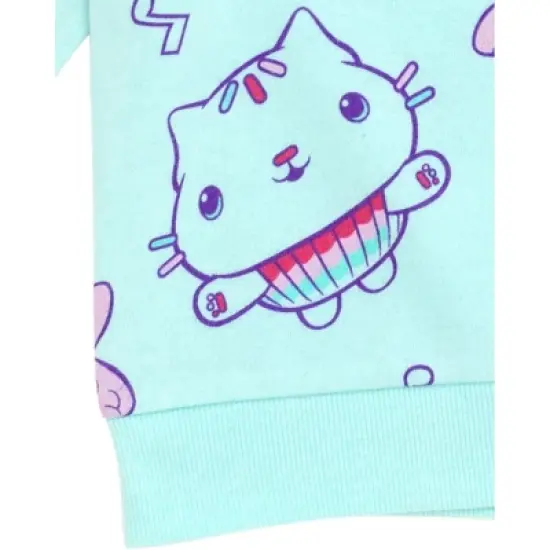 Dreamworks Gabby's Dollhouse Pandy Paws Cakey Cat MerCat Girls Fleece Pullover Hoodie Toddler to Big Kid image {5}