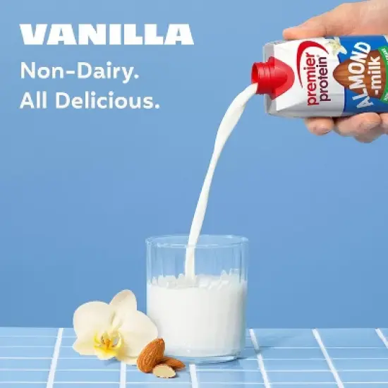 Premier Protein Almond Milk Shake - Vanilla - 11 fl oz/4pk image {5}