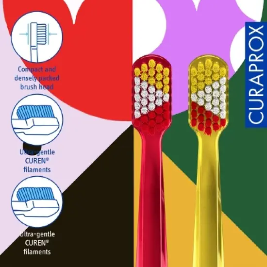 Curaprox CS 5460 Power Smile Edition, Ultra Soft Toothbrush for Gentle and Powerful Daily Cleaning, 2 pcs image {1}