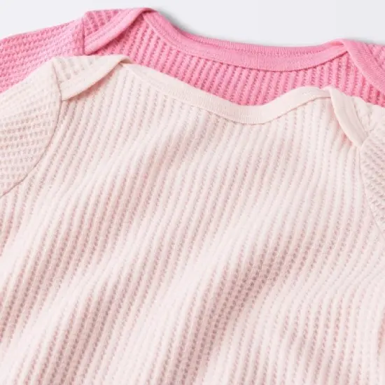Baby Girls' 2pk Basic Waffle Gowns - Cloud Island&trade; Pink image {2}