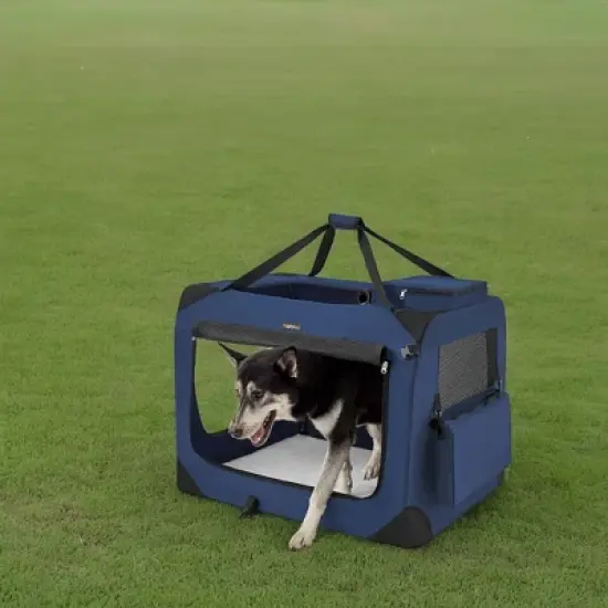 36-Inch Soft Dog Crate, Collapsible Portable for Indoor Outdoor Use - Secure Kennel with Zippers for Home, Car, Travel Camping image {7}