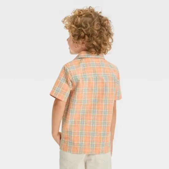 OshKosh B'gosh Toddler Boys' Plaid Woven Top - Orange image {1}
