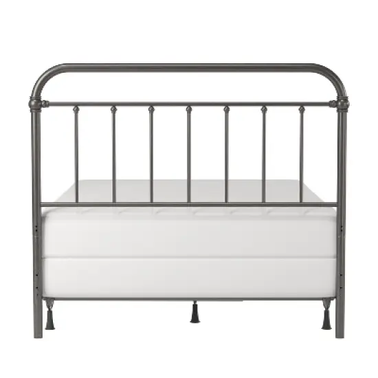 Full/Queen Kirkland Metal Headboard with Frame Aged Pewter - Hillsdale Furniture image {6}