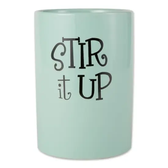 Design Imports Aqua Stir It Up Ceramic Utensil Holder image {10}