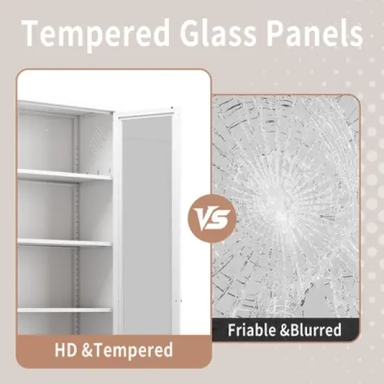 Hrinhom 72"H Kitchen Pantry Cabinet, Freestanding Storage Cabinet with Adjustable Shelves image {7}