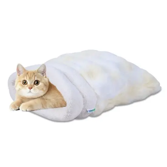 GOOPAWS 4-in-1 Cat Sack Bed Cave - Self Warming Pet Sleeping Bag for Cats & Small Dogs image {6}