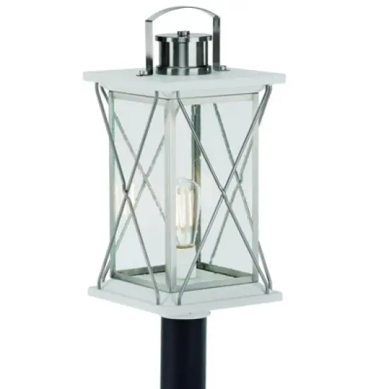 Urban Ambiance Luxury Colonial Outdoor Post/Pier Light,  20"H x 9"W,  Stainless Steel Finish, UHP1220 image {7}