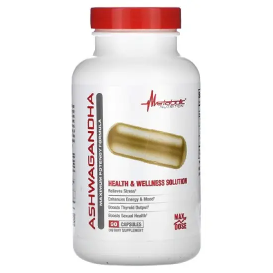 Metabolic Nutrition Ashwagandha 2200mg Made with Organic Ashwagandha Powder and Black Pepper Extract, 90 Vegan Capusles image {4}