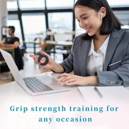 Unique Bargains Silicone Hand Grip Circle Adjustable Strength Grip 70-80LBS image {5}