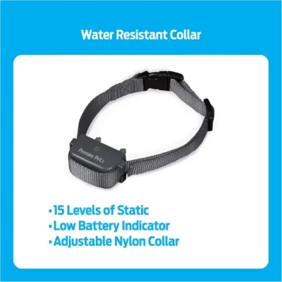 Premier Pet Bark Adjustable Collar - Black image {4}