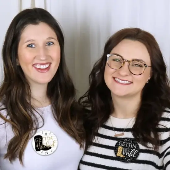 Big Dot of Happiness Nash Bash - 3 inch Nashville Bachelorette Party Badge - Pinback Buttons - Set of 8 image {3}