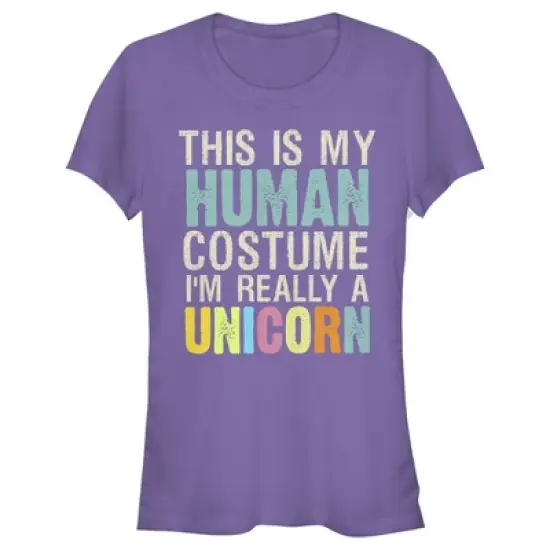 Junior's Lost Gods Unicorn in Human Costume T-Shirt image {3}
