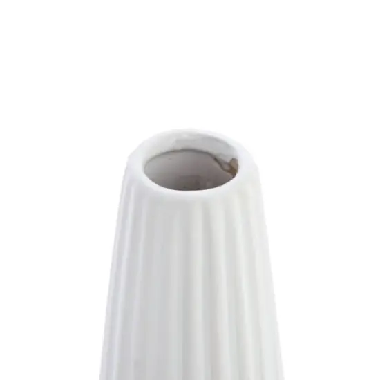 Juvale Set of 6 White Ceramic Bud Vases for Flowers, Centerpieces, Home Decor, 1 x 6 In image {7}