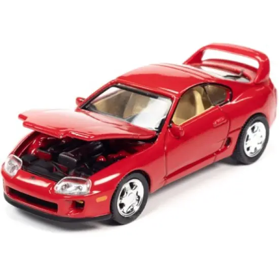 1994 Toyota Supra Super Red "Modern Muscle" Limited Edition to 13904 pieces Worldwide 1/64 Diecast Model Car by Auto World image {2}