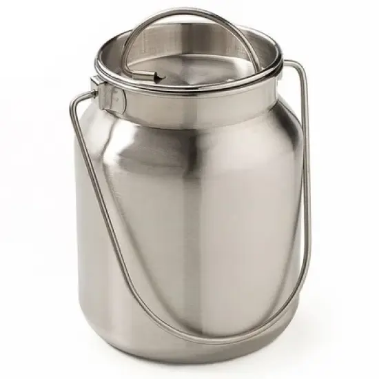 Shetler's S/S Housewares Functional and Decorative Stainless Steel Milk Can 8 3/4" H 1 Gallon image {5}