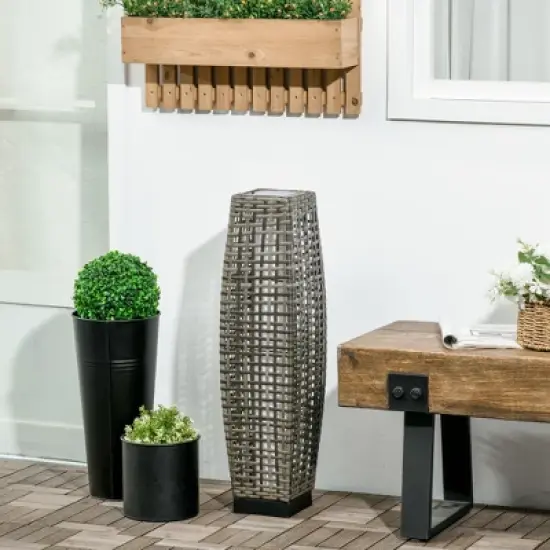 Gulches Decorative Garden Light Post, 30.75", Weatherproof Gray image {5}