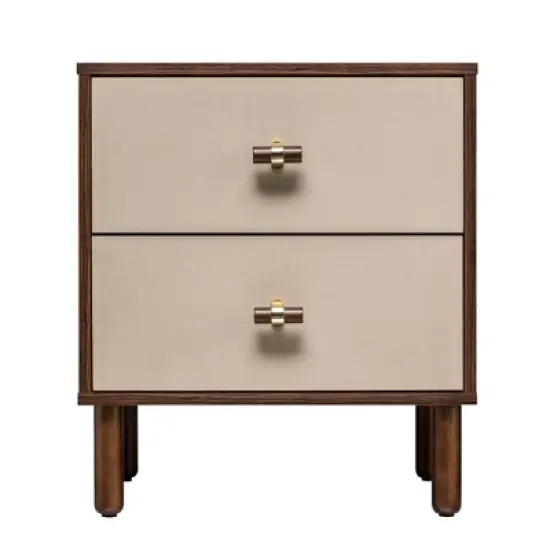 Audrey 2 Drawer Nightstand - Sango image {3}
