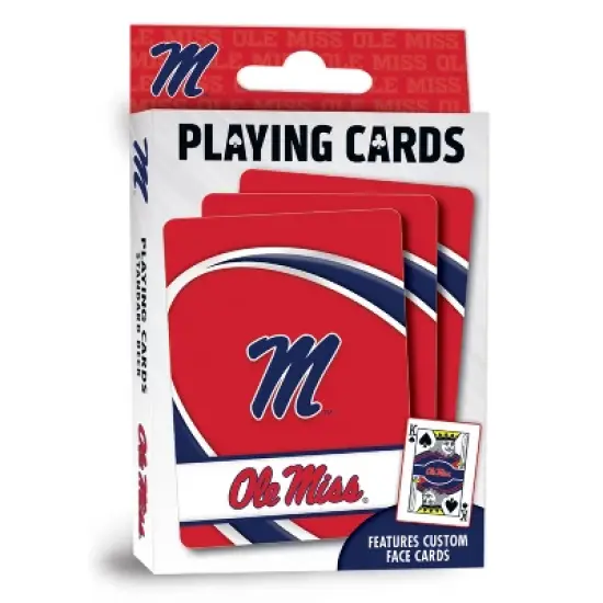 MasterPieces Officially Licensed NCAA Ole Miss Rebels Playing Cards - 54 Card Deck for Adults image {1}