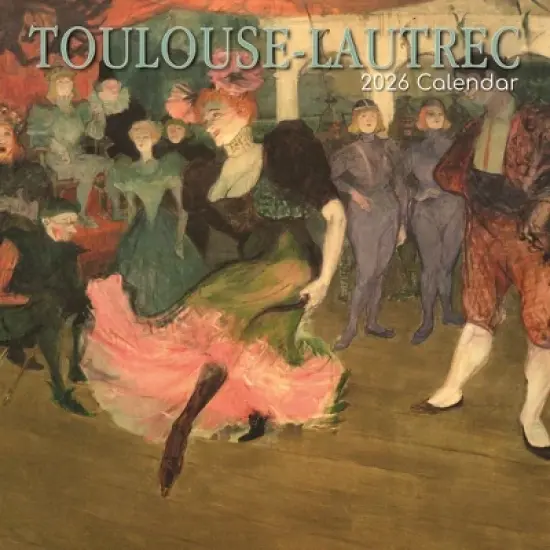 2026 Square Wall Calendar, Toulouse-Lautrec, 16-Month Arts & Antiques Theme with 180 Reminder Stickers (12x12 In) image {4}
