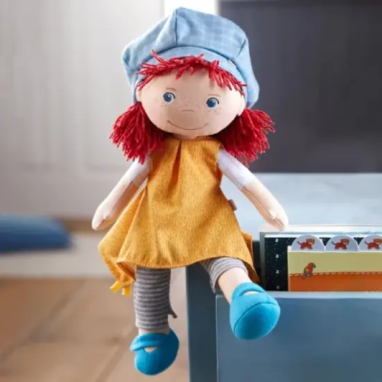 HABA Freya 12" Machine Washable Soft Doll with Red Hair image {5}