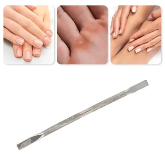 Unique Bargains Multi-function Cuticle Pusher 4.92" Length Silver Tone 1 Pc image {5}