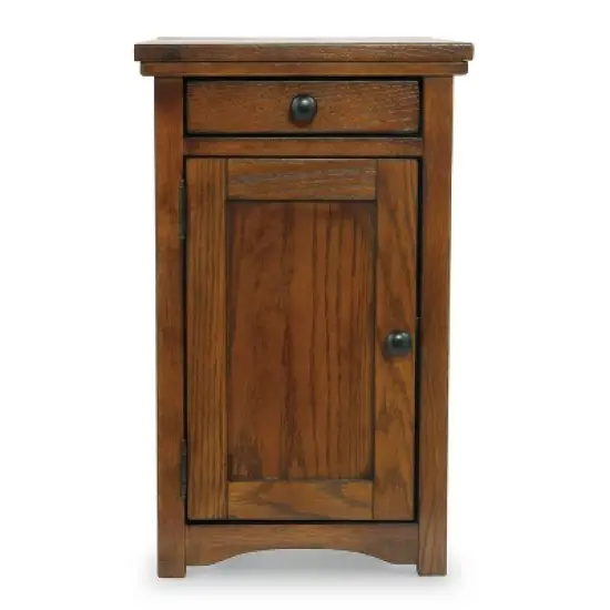 Laflorn Chairside End Side Table with USB Ports and Outlets Brown - Signature Design by Ashley image {10}