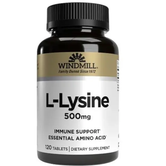 Windmill L-Lysine HCl 500 mg - 120 Tablets image {3}