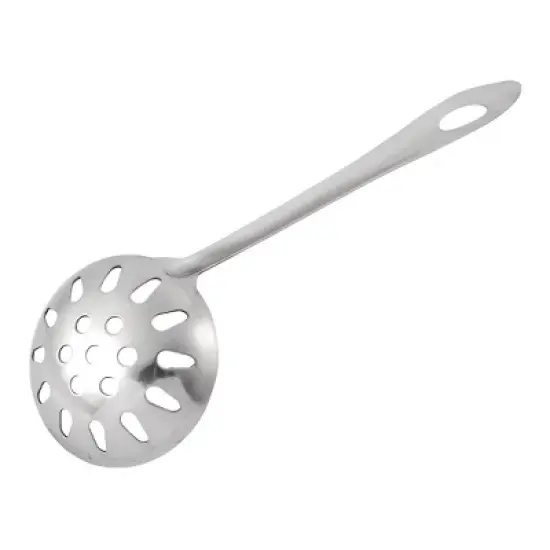 Unique Bargains Kitchen Stainless Steel Strainer Perforated Slotted Ladle Spoon 2.6" Dia image {2}